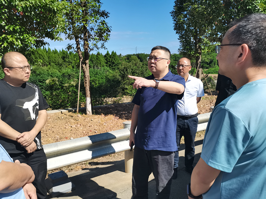 图3：集团党委委员、副总经理倪丹督导二环路沿线景观提质工程施工安全